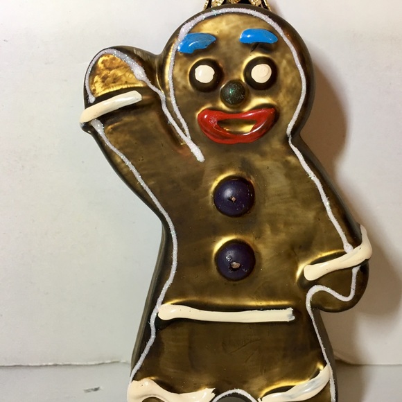 Polish Glass Gingerbread Man Cookie Ornament Xmas - Picture 6 of 6